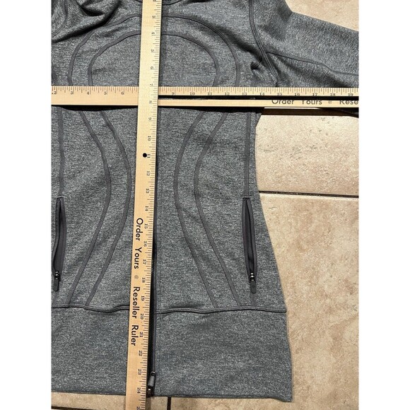 Lululemon Jacket Womens Size 4 In Stride Heathered Slate Gray Full Zip Workout - Picture 6 of 6